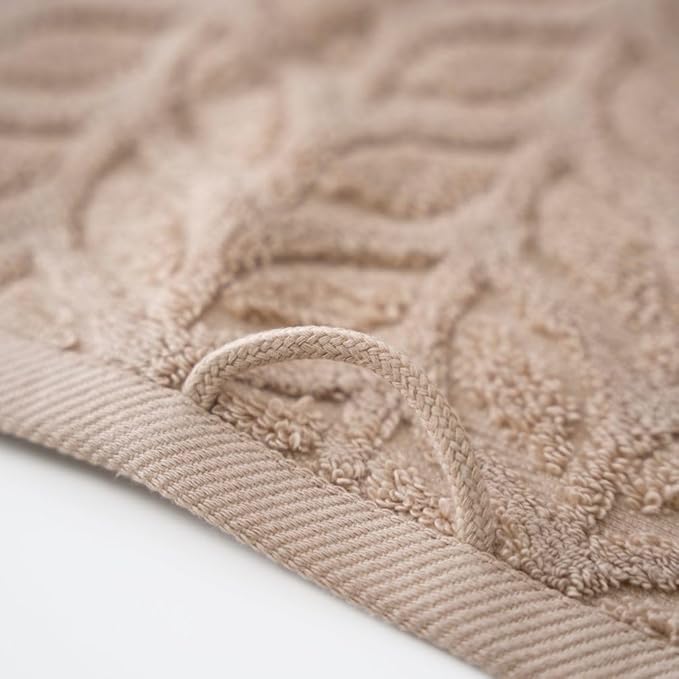 Turkish Cotton Ultra-Soft Plush Absorbent Quick Dry Bathroom Towel Set, Made in Turkey (Sand Beige, 4 Pcs Hand Towel Set)