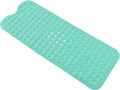 Anti-Slip Bathtub Shower mat, 39.3×15.7 inch（Approximately 100 × 40cm） Soft Oversized Machine Washable Non-Slip Bathtub mat with Drainage Holes, Bathroom Floor Suction Cup.（1-Opaque Mars Green）