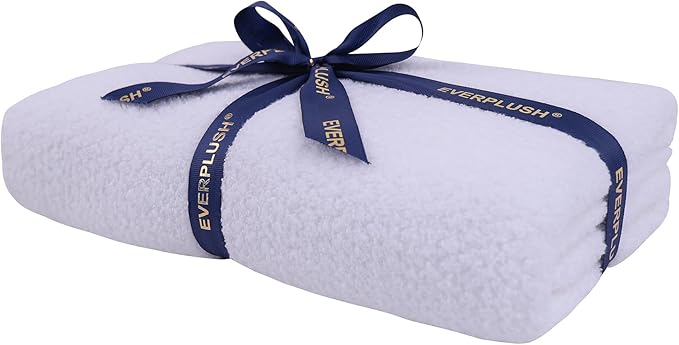 Everplush Diamond Collection Extra Large Bath Sheet Towel – 1 PK, Super Soft & Highly Absorbent, Quick-Drying & Oversized. Perfect for Bathroom, Pool, Swimming Use(White, 35" x 66" 1PK)