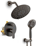 SR SUN RISE Shower Faucet - 8 Inch Multifunctional High Pressure Shower Head System with Handheld Shower Head Fixtures - Valve Included - Oil Rubbed Bronze