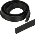 PATIKIL 39 Inch Collapsible Shower Threshold Water Dam Guard, Shower Stopper Barrier Self Adhesive Sink Splash Guards for Frameless Shower Door Bottom, Black (1.2"Wx0.6"T)