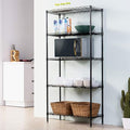 5 Tier Storage Racks Shelving, Heavy Steel Pantry Shelves, Adjustable Wire Shelving Rack, Suitable for Garage, Kitchen, Bathroom, Office, 24" W x 13" D x 59" H, Black