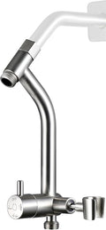 G-Promise Metal Shower Diverter with Low Handheld Holder, 3-Way Diverter Valve with Pause Mode for Handheld and Fixed Shower Head, 4-Settings Universal Bathing System Replacement Part(Brushed Nickel)