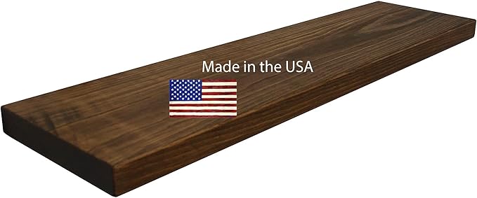 joelsantiques 72 Inch Wooden Floating Shelves for Wall - 72x10x2 in - Made of Natural Wood - Long Heavy Duty Rustic Wall Shelves for Bedroom - Perfect for Living Room, Kitchen - Medium Brown