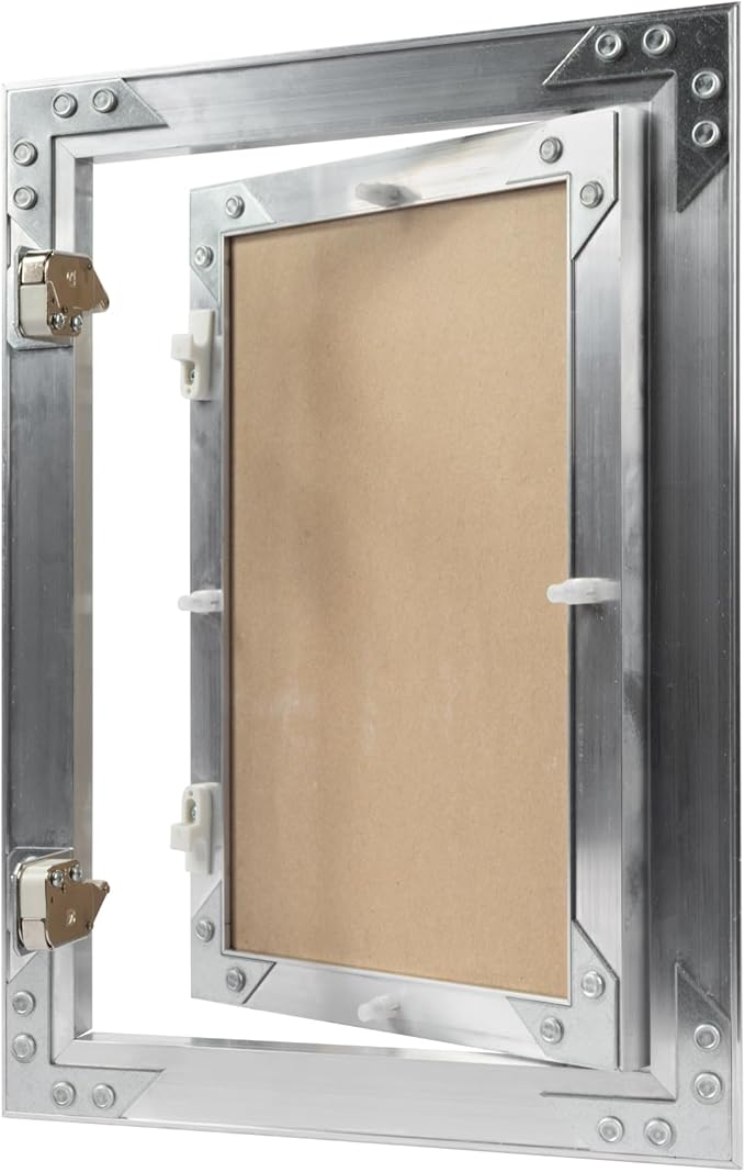8" x 12" Inch Aluminum Drywall Access Panel - Service Shaft Door - Plumbing, Electricity, Heating, Alarm Wall Inspection hatch for Drywall - Bathroom Service Access Hole Cover