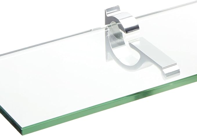 Spancraft Glass M-10x30-Chrome Monarch Glass Shelf, Chrome, 10" x 30"