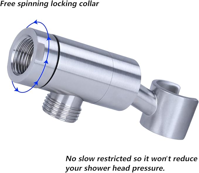 Shower Head Holder,Adjustable Handheld Shower Wand bracket, Hand held Showerhead Holder