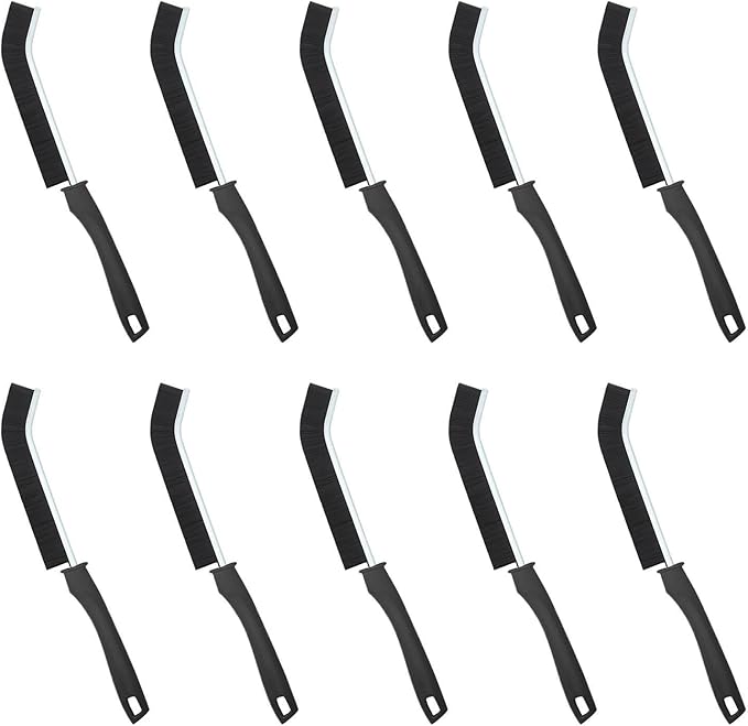 Crevice Cleaning Brush Set, Hard Bristle Grout Cleaner and Scrub Brush for Tile Sink Shower - Multi-Purpose Gap Cleaning Tools for Kitchen Bathroom Household, Fan Cleaning Brush10PCS