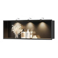 Neodrain Wall Niche with Non-dim LED Downlight - Matte Black Stainless Niche No Tile Needed 36x12 inch Shower Storage Niche