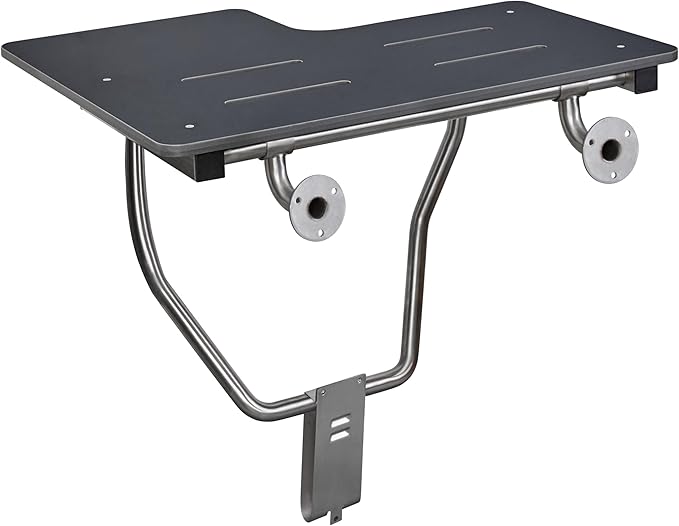 Seachrome 32" x 22.5” Black Reversible Folding Transfer Tub/Shower Seat, ADA Compliant