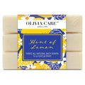 Olivia Care Lemon Bar Soap 3 Pack Natural, Organic - Infused with Amazing Citrus Lemon Essential Oil - Clean Energize Mind Body.- Moisturize, Hydrate - Makes Skin Soft & Silky - 3 X 5 OZ