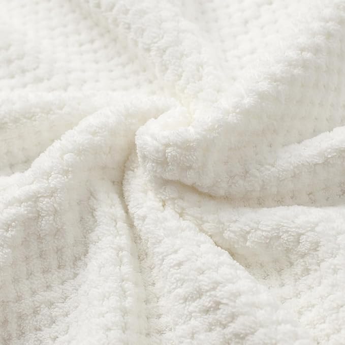 Extra Large Bath Towels Set for Bathroom 30x60 Inches Super Soft Light Weight Quick Dry Microfiber Shower Towels (White,6 Piece)