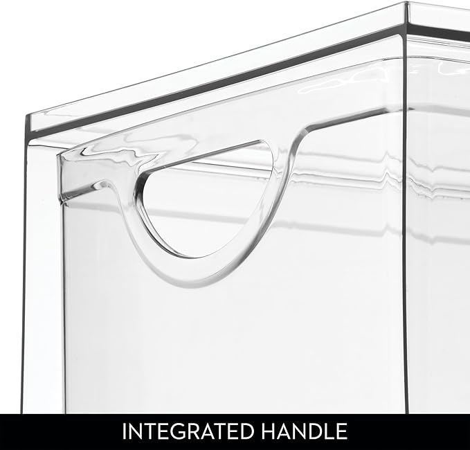 iDesign Clear Plastic Storage Drawer, Stackable Organizer for Bathroom Counter, Vanity, or Under-Sink