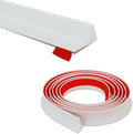 Shower Threshold Water Dam,Walk in Shower Water Guard, Shower Dam Water Barrier Bathroom Sink Splash for Dry And Wet Separation Caulk Seal Strip Edge Trim (39Inch, White)