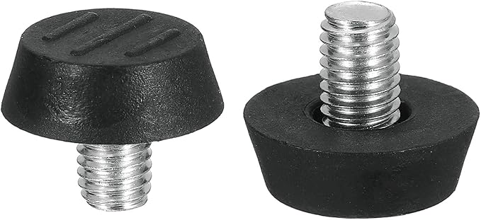 M8x10x22mm(DxLxOD) Screw on Furniture Glide Leveling Feet - 12Pack - Good for Furniture - Adjustable Thread Furniture Levelers - Black