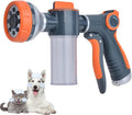 Dog Washing Hose Attachment, 8-in-1 Sprayer Hose Nozzle with Soap Dispenser for Dog Showering, Watering Flowers, Car Washing (Nozzle Only)