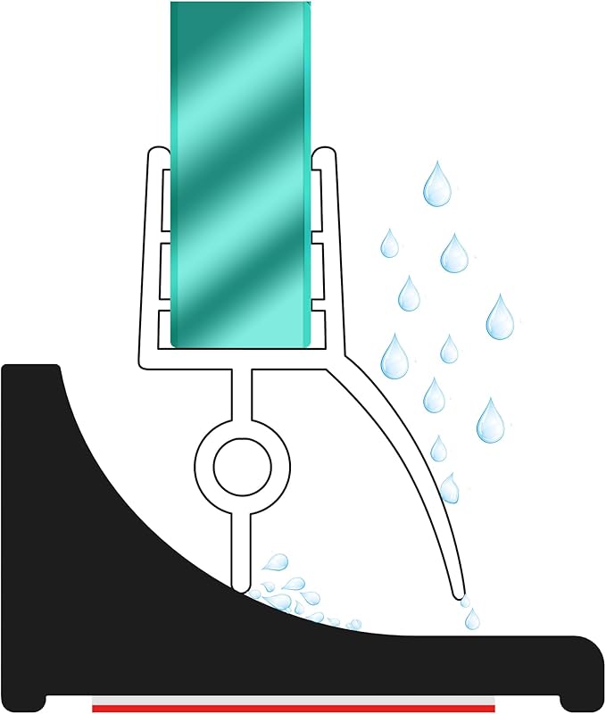 39Inch Shower Threshold Water Dam, Self-Adhesive Silicone Shower Barrier Water Stopper Shower Door Bottom Seal Strip Shower Splash Guard for Bathroom Kitchen Bathtub