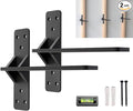 20 inch Floating Countertop Support Brackets by Balin Designs, Free Hanging Floating Shelf Brackets Heavy Duty, Invisible Wall Shower Bench T Support for Vanities, Granite Countertops, (2 Pack)