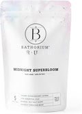 Bathorium Midnight Superbloom Crush, Wildflower Bath Soak, Lavender, Rose, Butterfly Pea Flower, Jasmine, Dead Sea Salt, 21 oz