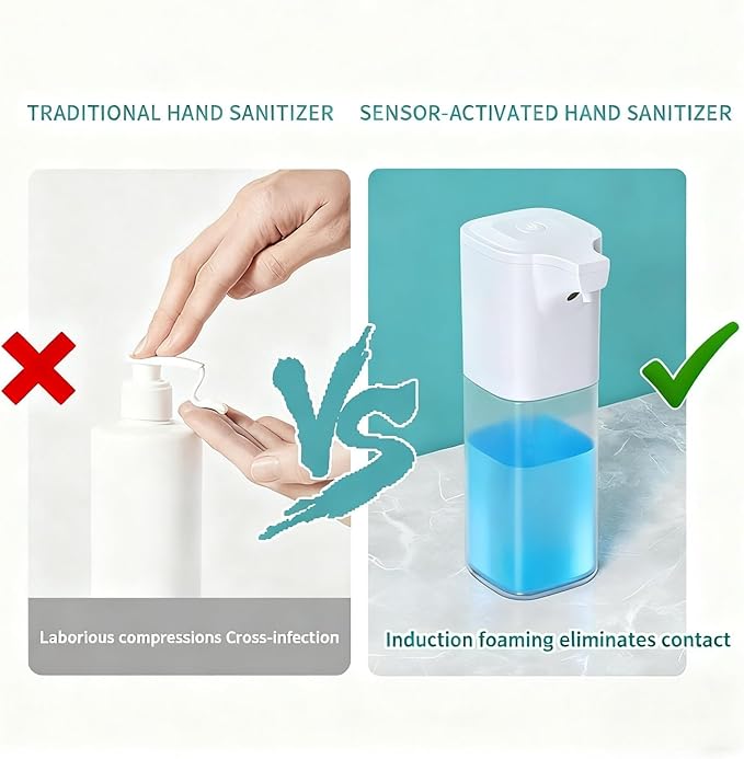 Automatic Foaming Soap Dispenser,Touchless Foam Soap Dispenser 4-Level Adjustable Electric, Auto Bathroom Kitchen Hand Soap Dispenser,12oz/350ml, Wall Mounted, Rechargeable