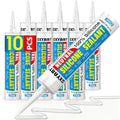 Silicone Caulk & Sealant Clear, 10 Pack - 100% Waterproof Silicone Sealant, Silicone Caulking for Kitchen and Bathroom, Toilet, Sink, Window ＆ Door Use, Shrink & Crack Proof (10.1 FL.OZ/300ml)