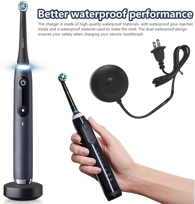 for iO Series Compatible Charging Station for Oral-B Electric Toothbrush - Black, Updated by Loner