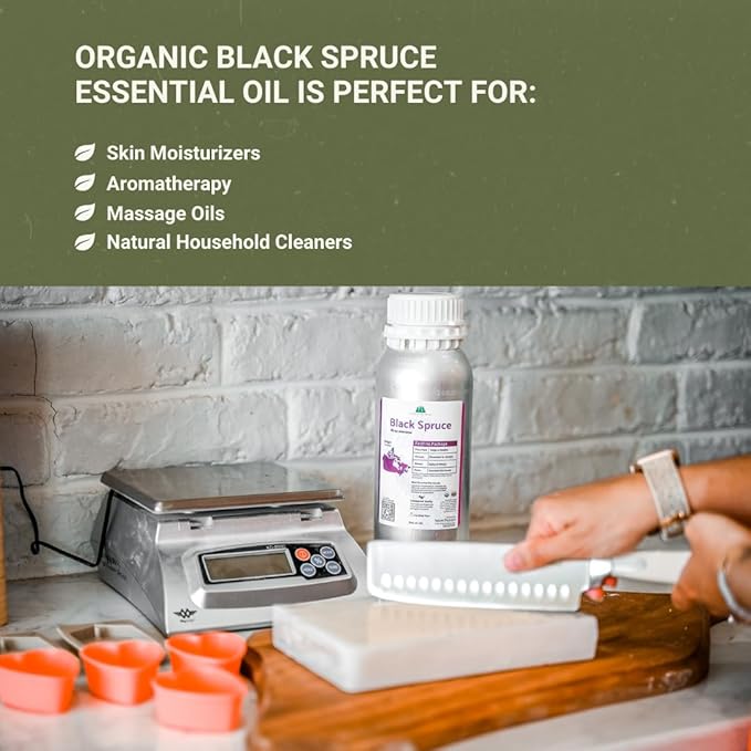 Organic Black Spruce Essential Oil from Canada - Black Spruce Essential Oils for Candle Scent (5mL)