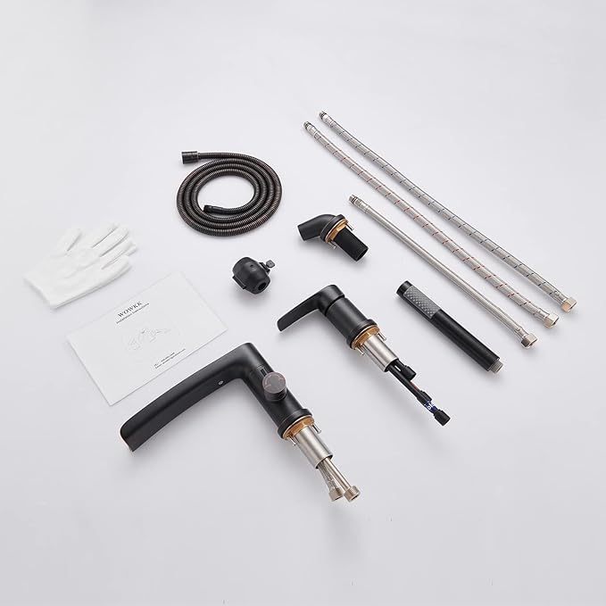 Waterfall Roman Tub Faucet Oil Rubbed Bronze Deck Mount Bathtub Faucets Brass Tub Filler Bathroom Faucets with Hand Shower