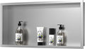 Stainless Steel Shower Niche 24" X 12" Brushed No Tile Needed Niche Shower Recessed Wall Horizontal Niches for Bathroom Storage Over Mount Installation