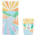 Dock & Bay Beach Towel - Quick Dry, Sand Free - Compact, Lightweight - 100% Recycled - Includes Bag - Vitamin Sea - Large (160x90cm, 63x35)