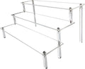 AZEAM Acrylic Riser,Clear Display Risers Stand Perfume Organizer Cologne Acrylic Shelves 3 Tiered Cupcake Shelf for Amiibo Funko POP Figures Food Desserts Holder Collection Cosmetic Vendor Product