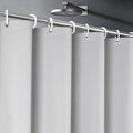 UFRIDAY Grey Shower Curtain Liner Premium PEVA 48 x72 inch,Heavy Duty Shower Curtain with 2 Weighted Magnets, Plastic Waterproof Grey Shower Curtains for Bathroom with 6 Hooks