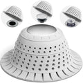Shower Drain Hair Catcher - Bathtub Drain Cover Foldable Silicone，Shower Drain Protector for Pop-Up and Regular Drains of Shower,Tub, Bathroom, Sink,Grey