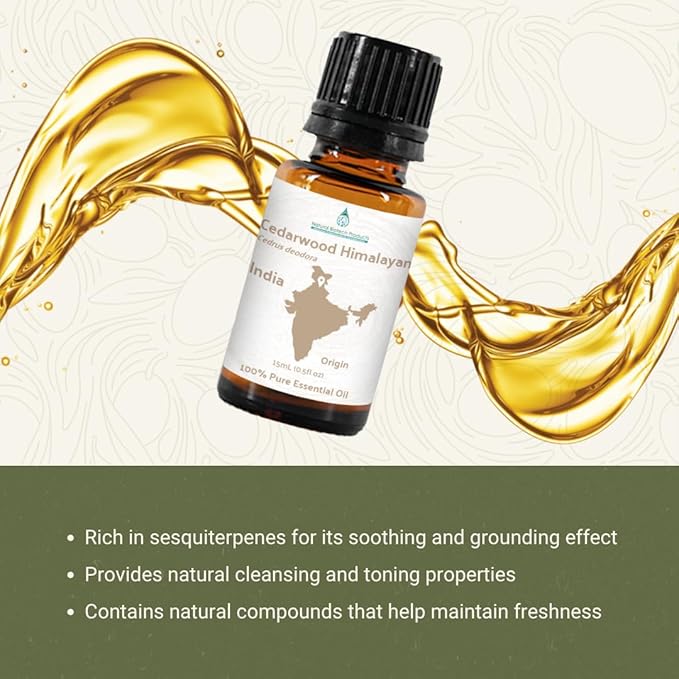 Cedarwood Himalayan Essential Oil - 100% Pure Steam Distilled Natural Cedarwood Himalayan Oil (Aceite de Cedro) from Natural Biotech NBT India for Aromatherapy & DIY Projects - 22lbs