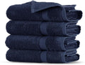Towel Bazaar Premium Cotton Super Soft and Absorbent Turkish Towels (4-Piece Washcloth, Navy Blue)