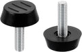 M6x22x22mm(DxLxOD) Screw on Furniture Glide Leveling Feet - 12Pack - Good for Furniture - Adjustable Thread Furniture Levelers - Black