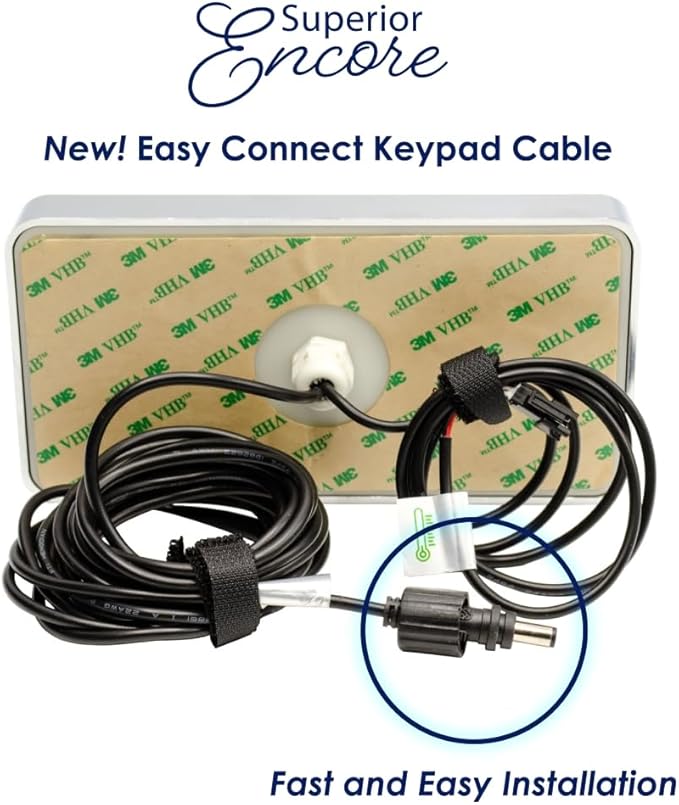 Superior Encore Plus 24kW Steam Shower Generator Kit with Horizontal Black Keypad, Drip Pans & White Lights | Bluetooth Audio|Self-Draining Steam Bath Generator|One-click Connection Cord|