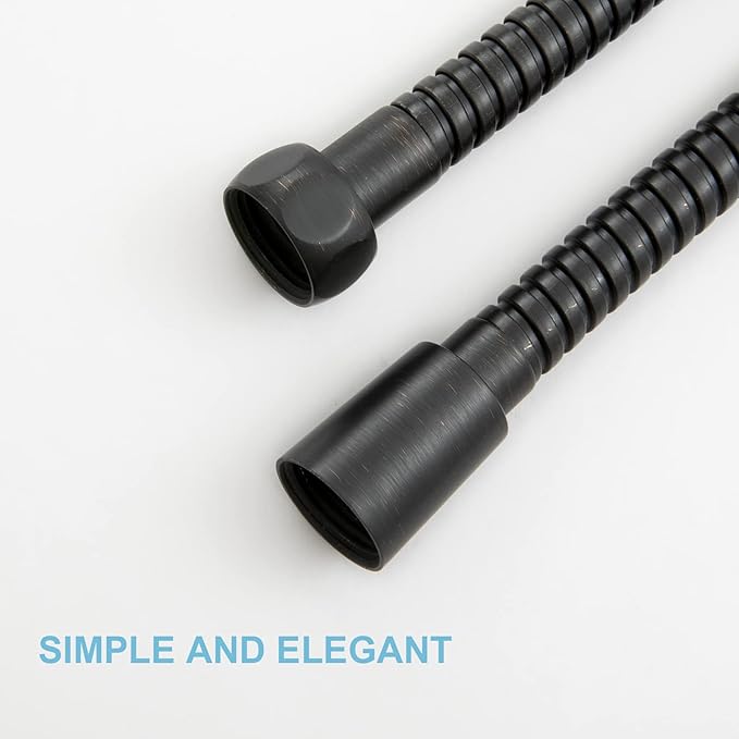 OFFO Shower Hose Oil Rubbed Bronze Kink Free Stainless Steel Shower Hose Attachment Electroplating Handheld Shower Head Hose Flex Hoses Extension with Brass Insert & Nut for Pet Bathing Cleaning 60 in