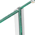 2PCS 78" Shower Door Side Seal Strip for 3/8" (10mm) Frameless Glass, Clear PVC Waterproof Shower Sweep, Easy to Install, No Adhesive Needed, Cuttable & Durable for Leak Prevention