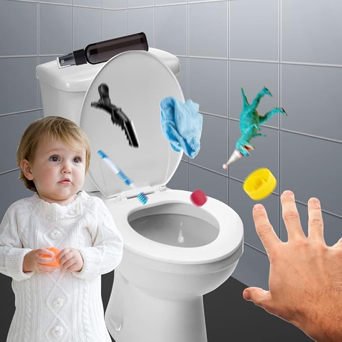 50 Inch Toilet Snake Drain Auger Cleaner Tool, Upgraded Grabber Unclogger Tool, Toilet Auger Grabber, Stainless Steel Telescoping Rod for Pick/Grab Objects Clogged in Toilet Pipes/Drain
