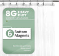 Barossa Design Shower Curtain Liner with 6 Magnets - Heavy Duty PEVA Plastic Shower Curtain for Bathroom, Waterproof Vinyl & See Through Bath Liner, Metal Grommets - Clear, 72x72