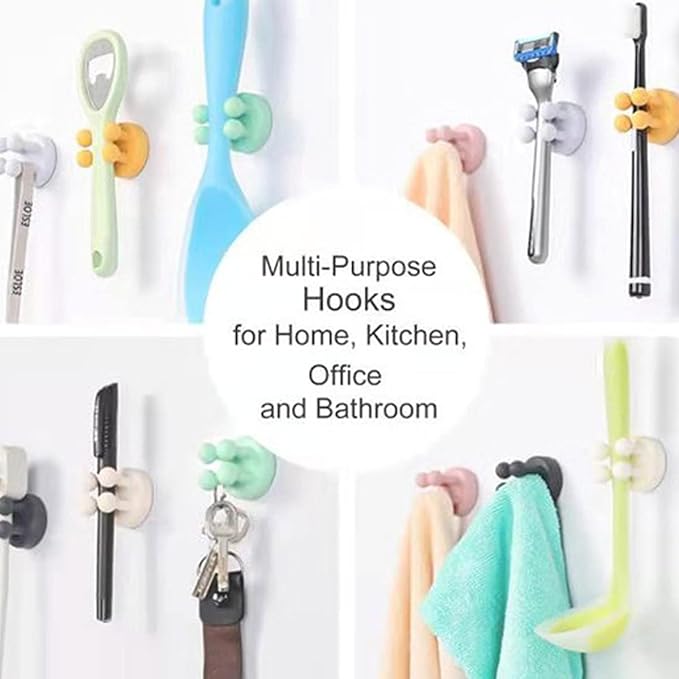 Toothbrush Holders Silicone Toothbrush Holders for Bathrooms Razor Holder for Shower Tooth Brushing Holder Wall Mount Bathroom Toothbrush Holder Wall Mounted Shower Razor Holder for Wall 4 Pcs Black
