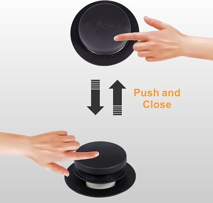 Black Bathtub Drain Tip Toe Tub Conversion Kit Assembly,Wellup Tub Drain Trim Kit with Two Hole Overflow Faceplate,Matte Black