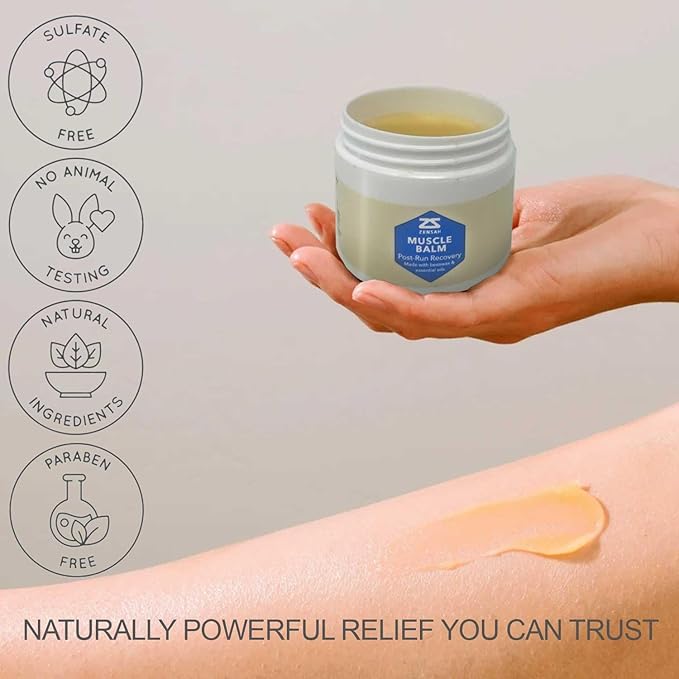 Zensah Recovery Muscle Balm - Relief Cream for Athletes, Rub for Tendonitis, Ankle Sprain, Lower Back, Knee, Shoulder, Neck, Foot, Shin Splints and Cramps