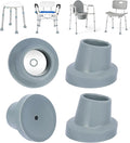 supregear Shower Chair Leg Caps - Heavy Duty Replacement Feet for Shower Chair Bath Seat, 1-1/8" I.D. Slope Rubber Tips for Shower Stools Transfer Bench Non-Slip Extreme Grip Suction Cup Feet, 4PK