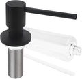 Deck Mounted Brass Kitchen Sink Soap Dispenser or Lotion Dispenser with 17OZ Above The Sink Refillable Bottle(Matte Black)