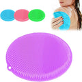 Silicone Shower Foot Scrubber Mat, 2025 Upgrade Shower Mat Slip Suction Cups Foot Scrubber for Men and Women (1 * Purple)