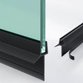 2-Pack Frameless Shower Door Bottom Seal (1/4" X 36") Clear Glass Seal Strip Shower Door Sweep - Stop Shower Leaks,Black