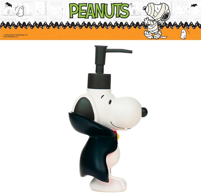 Peanuts Snoopy Vampire Soap/Lotion/Hand Sanitizer Resin Pump Dispenser, 14.81 Ounces, (Officially Licensed Product) by Franco Collectibles