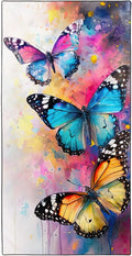 Artistic Watercolor Butterfly Beach Towel 36"x72" Quick-Dry Soft Microfiber Pool Camping Travel Towel